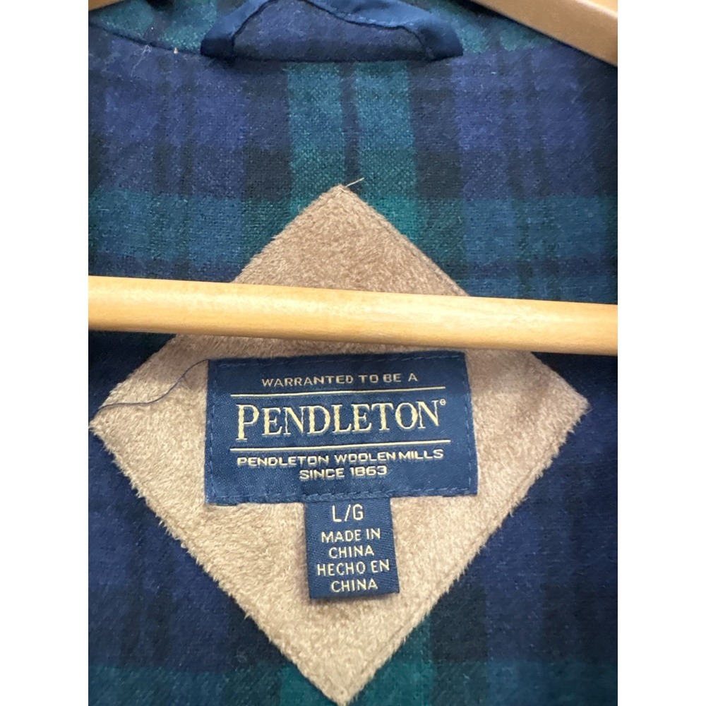 Pendleton Jacket Women's L Blue Deep Pile Fleece Full Zip Outdoor Gorpcore - Picture 6 of 8